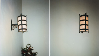 lampe en fer forg&eacute;e